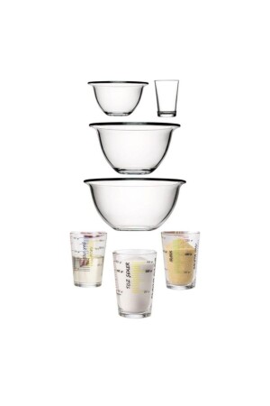 Arda Türkmen Bowl and Measuring Cup Set Fma04348 Fma05289 1109547 - Paşabahçe