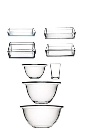 Arda Türkmen Premium Pyrex Set 8 Pieces Adasya8liborcam - Paşabahçe