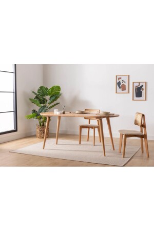 Ares Scandinavian Style Natural Wood Dining Table 160 cm - Msmwood