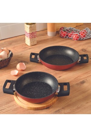 Ares Soft Touch 2 Piece Granite Pan Set M60052100-39698 - Hisar