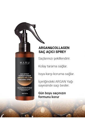 Argan & Collagen Isı Koruyucu Saç Bakım Spreyi 150 ml - Maru