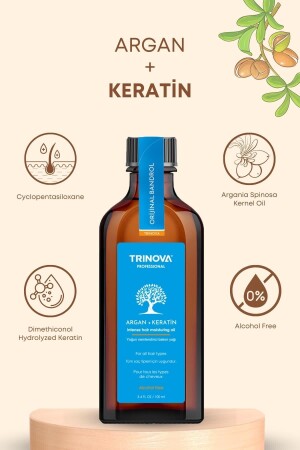 Argan Keratin Oil & Repair Care Oil for Weak and Damaged Hair Argn - Trinova