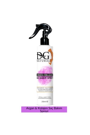 Argan & Kolajen Saç Bakım Spreyi Çift Fazlı Fön Suyu 250 ml - Dg Natural