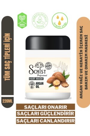 Argan Oil and Keratin Hair Mask 200 Ml - Schist Professional