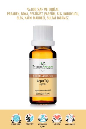 Argan Oil Cold Pressed 20 ml 100% Pure and Natural Argania Spinosa Oil - İntense Natural