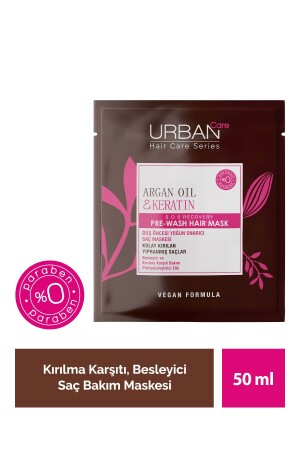 Argan Oil & Keratin Easily Broken Hair Nourishing Pre-Shower Hair Care Mask-vegan-50ml - Urban Care