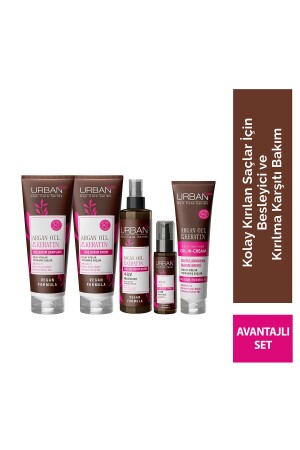 Argan Oil & Keratin Saç Bakım Serisi Avantajlı Bakım Seti - Urban Care