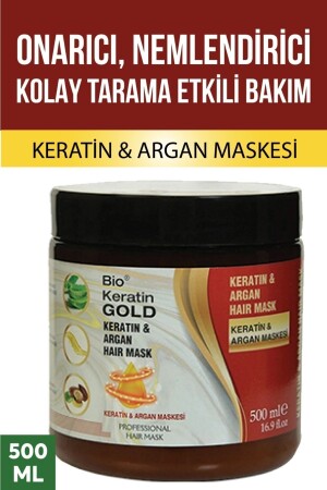 Argan&keratin Oil Hair Care Mask 500 Ml - Bio Keratin Gold