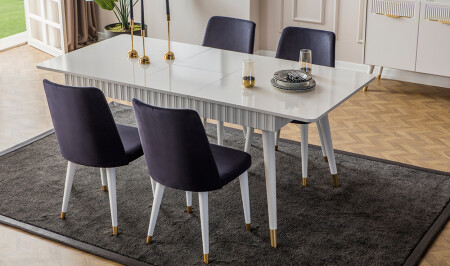 Argemon Dining Table Set - Moonstone - Cadde Yıldız