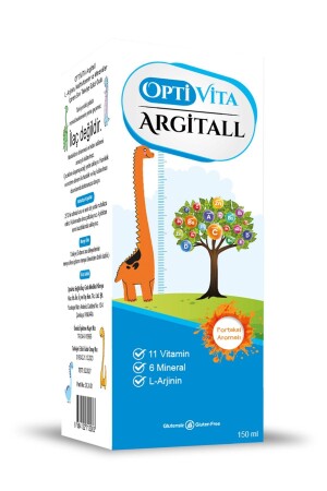 Argitall Food Supplement Containing L-Arginine- Multivitamin and Minerals for Children 150 ml Syrup - Optivita