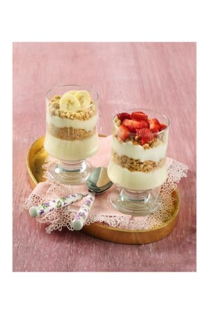 Arıa Set of 6 Magnolia Ice Cream Glasses ARY359 - Lav