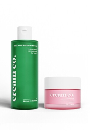 Arındırıcı Aydınlatıcı Akne Karşıtı Matlaştırıcı Nemlendirici İkili - Cream Co.