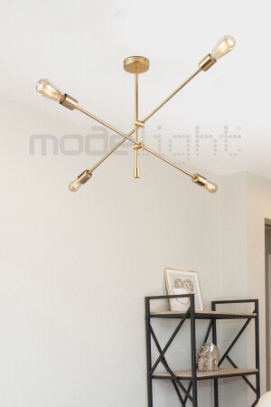 Ark 4lü Avize Gold Salon-oturma Odası-çocuk Odası-yatak Odası-yemek Odası-antre-mutfak MDL.4839 - Modelight