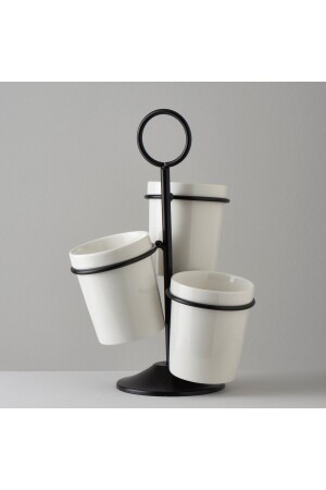 Arlina Porcelain-metal 20,5x20x31,7 Cm Footed Presentation Rack 000000001500201672 - Linens