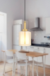 Armoni Single Round Modern Pendant Lamp Kitchen Living Room Pendant Lamp Chandelier 7000-2062-1Y - Apliqa