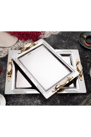 Armoni Sultan 2-Piece Treat Serving and Tea Tray SLT 02 - ÖZBURAK