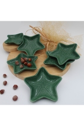 Arna 14 Cm Ceramic Star Snack Bowl - Emerald ARN14YLDZCRZ058 - Arna Porselen