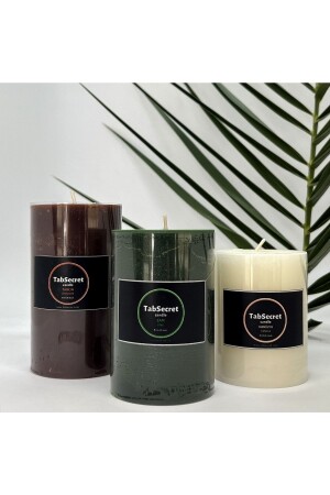 MNZ-Aromatic 3-piece Candle Set كينمون-فانيليا-بينا / عيد الميلاد CH-08 - TabSecret Candle
