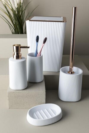 Arow Acrylic Luxury Bathroom Set Bathroom Set 5 Pieces HMNV-TR2651-AR - HOMENIVA