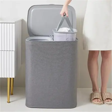 Arow Garb Katlanır Kumaş Çamaşır Sepeti 50 Litre - Arow