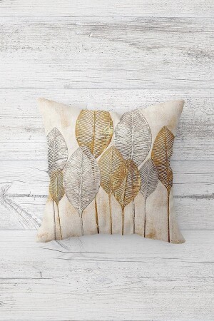 Arranged Leaves Multi-Leaf Double Side Printed Throw Pillow Sofa Pillow Case with Hidden Zipper - On The Clouds