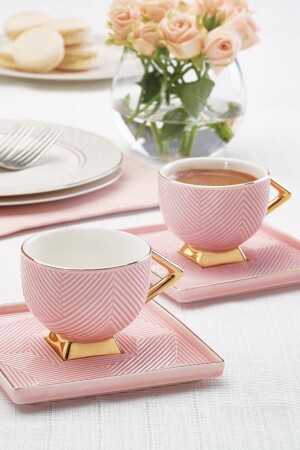 Art Deco Coffee Cup Set for 2 People 80 ml - Karaca