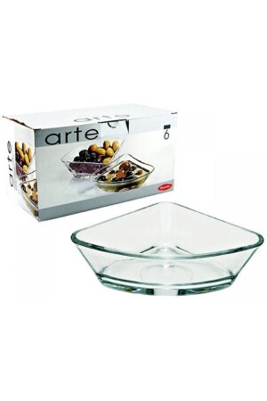 Arte 53953 Triangle 6-teilige Glasschale, Snack-, Frühstücksschale - Paşabahçe