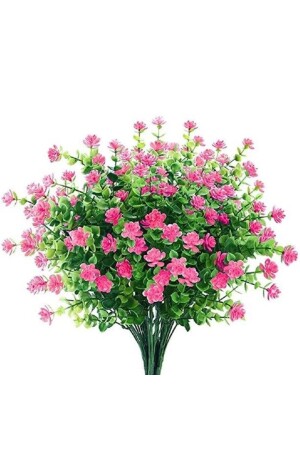 Artificial Flower Pink Enameled Boxwood Decorative Artificial Plant - Fesleğen Çiçek