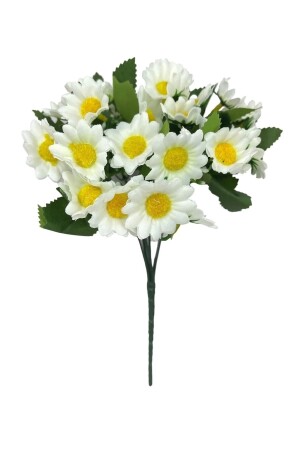 Artificial Flower White Daisy Real Looking 5 Branches 25 Flowers - Byshome