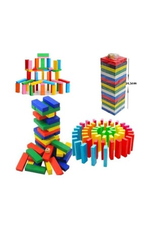 Artwork Colorful Jenga Wooden Balance Game - Eser Oyun