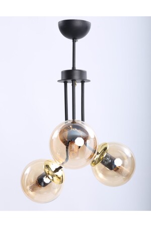 Arzum Black 3 Honigglas-Kronleuchter 10176103 - MŞ Aydınlatma