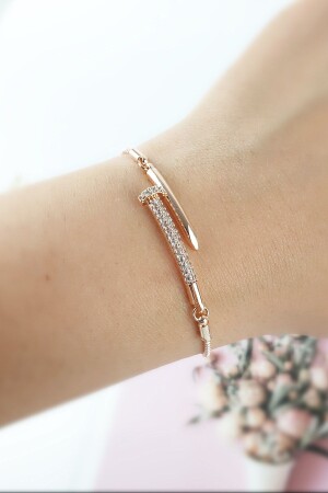 Asansörlü Taşlı Çivi Bileklik B34503 - Çlk Accessories