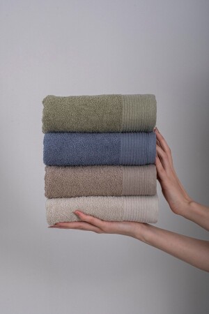 Asca Set of 4 50*90 Hand and Face Towels | - Güvenal