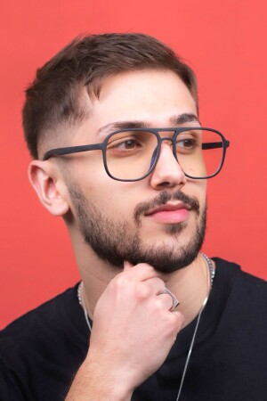 Asgard Matte Black Blue Light Filtered Screen Glasses E-TS018 - Focus On