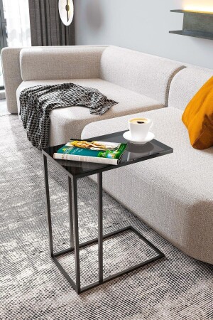 Asiatischer Beistelltisch C Couchtisch – Rauchglas Dk3802 - Dekoport