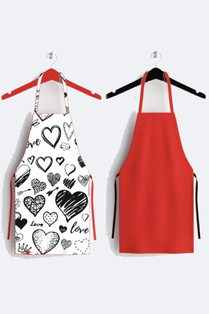 Aşk 2 Piece Kitchen Apron AYSO0174 - AYSHOME