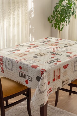 Astarlı Silinebilir Hijyenik Muşamba Pvc Masa Örtüsü 304-1 - Barış Home Collection