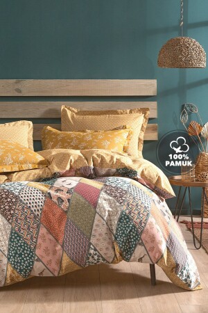 Astrid Single Ranforce Duvet Cover Set - Mustard YTSGRPIST-1536200 - Yataş