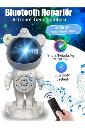 Astronaut Bluetooth Speaker Galaxy Nebula Moon Ceiling Sky Projector Timer Night Light - Nextbuy