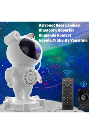 Astronaut Bluetooth Speaker Galaxy Nebula Moon Ceiling Sky Projector Timer Night Light - İthalcim
