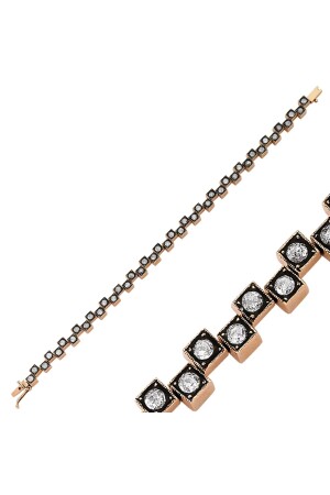 Asymmetrisches Diamant-Waterway-Armband - Lilarote Pırlanta