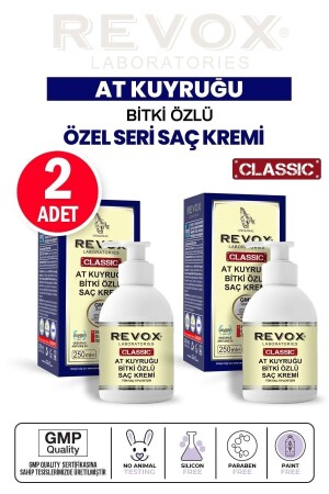 At Kuyruğu Bitki Özlü Saç Kremi Yumuşak Ve Kolay Taranan Saçlar Için - 2'li Set - 250 ml 250 ml RSK250ST - Revox