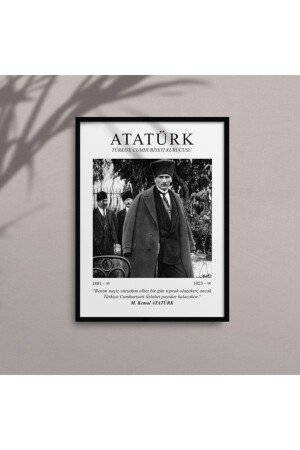 Ataturk Framed Painting Black - Homepack