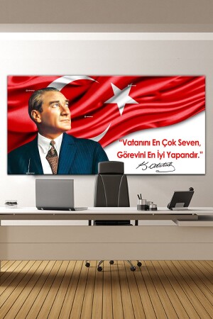 Atatürk Office Board Painting Canvas Print N348A - Nazenin Design