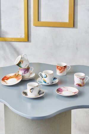 Ateş Set of 6 Coffee Cups 80 ml 153. 03. 05. 0284 - Karaca