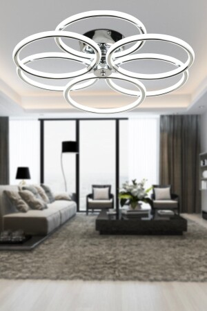 Athens Chrome Pendant Lamp 204 Watt Pendant Lamp LED Office Chandeliers Modern Kitchen Bathroom Led Living Room Pendant Lamp Chandelier 11285-06-CH - Apliqa