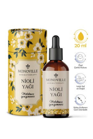 Ätherisches Nioli-Öl, 20 ml, 100 % rein und natürlich, in spezieller Box mit Glastropfer (ätherisches Niaouli-Öl) - Monoville
