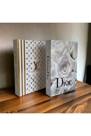 صندوق كتب ديكورative book box MNZ-LV & DİOR مجموعة 2 25674565 - NARİBA