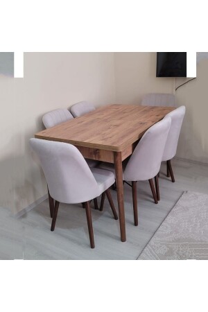 Atlantik Çam Masa Takımı %100 Mdf ATK101 - Kristal Evim