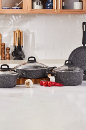 Atlas Bio Granite 7 Piece Cookware Set 153. 03. 08. 1062 - Karaca